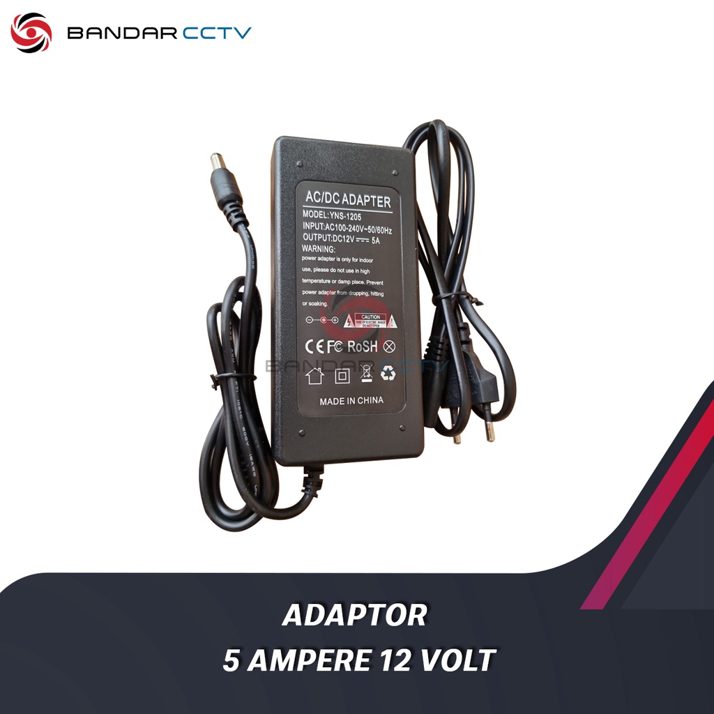 Adaptor 5 Ampere 12 Volt 5A 12V