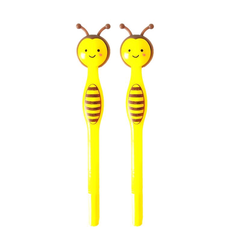 Btf 50pcs Pen Gel Hitam Model Kartun Lebah Kecil Lucu Untuk Stationery Pelajar Shopee Indonesia