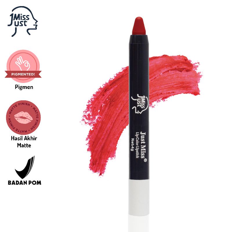 Just Miss Lipstik Matte Netto 2.5G Lipstik Pigmented Perona Bibir Lip Color Colour BPOM JUS-E02-J-13