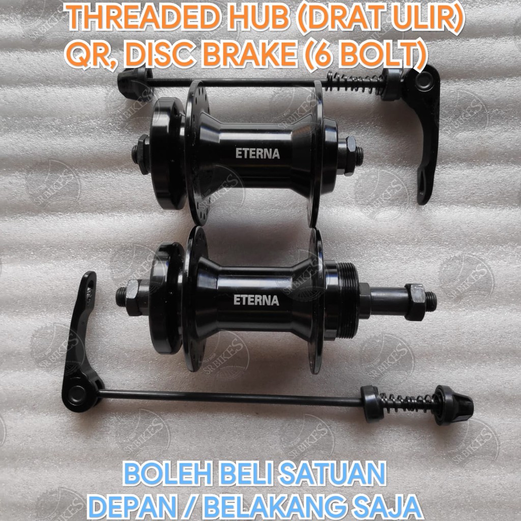 Hub Bos Drat Ulir Sepeda Lipat MTB Minion. ALLOY NON BEARING QR 36H ETERNA