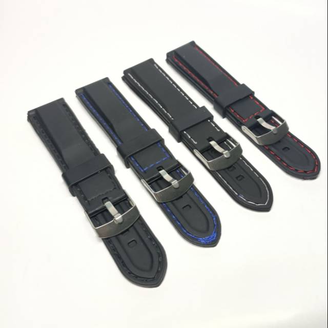 Strap jam tangan karet original tali strap jam tangan silikon 20mm 22mm24mm 26mm