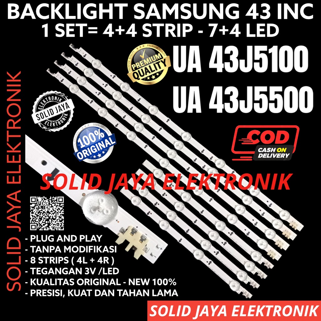 BACKLIGHT TV LED SAMSUNG 43 INC UA 43J5100 43J5500 UA43J5100 UA43J5500 UA-43J5100 UA-43J5500 43J LAMPU BL 11K 3V 11 KANCING 11LED 43INCH 43IN 43INC 43 INCH IN SAMSUNG LAMPU BL 11K