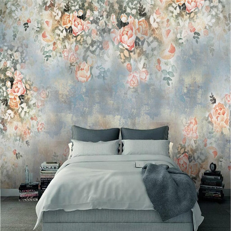 3d Foto Wallpaper Kamar Tidur Ruang Tamu Bunga 3d Mural Wallpaper Antik Stiker Dinding Dekoratif Shopee Indonesia