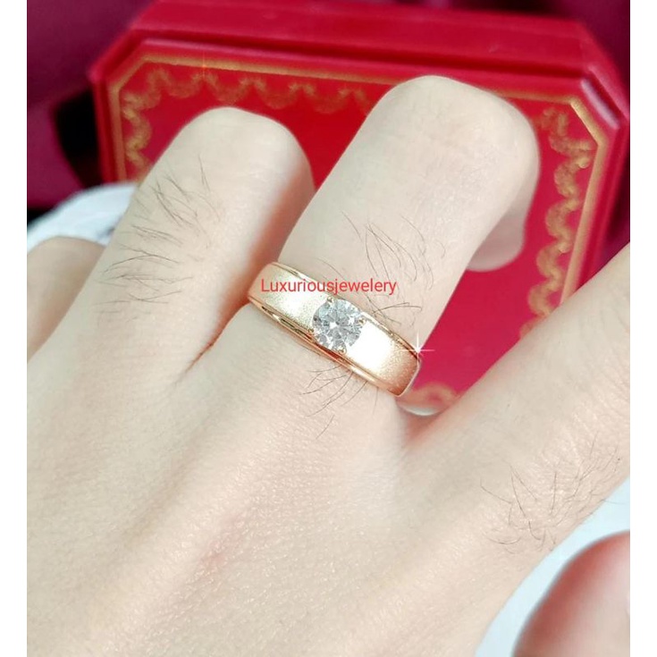 Luxuriousjewelery- Cincin couple/cincin tunangan mata satu