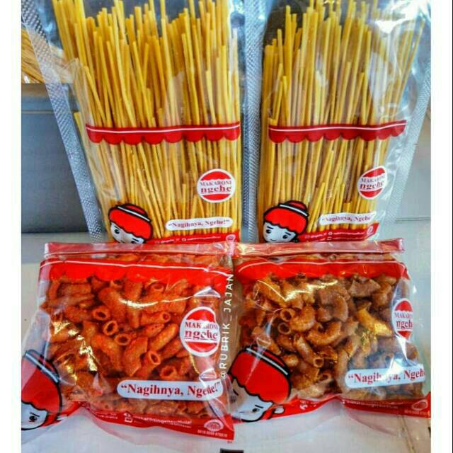 Makaroni Ngehe ASLI ( ADA KAWAT MERAH )- Mie Lidi - Cimol - otak otak  Goreng - Bihun - Usus Goreng