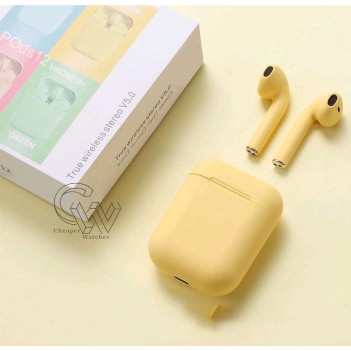 Cheaper-Headset Bluetooth Handsfree Bluetooth i12 Wireless Extra Bass Earphone inpods Kpop