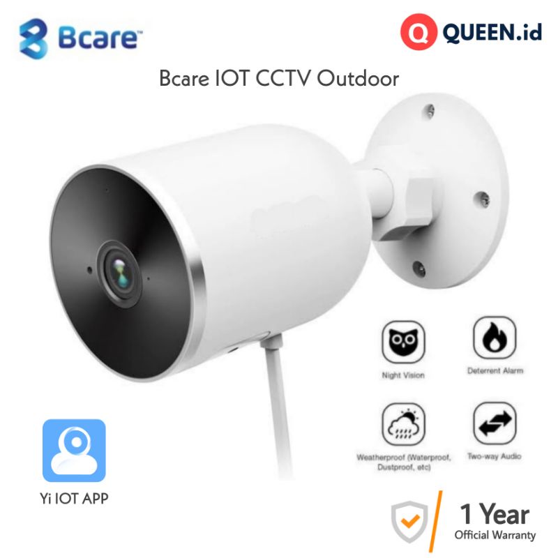 Yi Iot Outdoor Ip Camera Cctv Smart Ip Cam 1080p Waterproof Wifi Kamera Cctv Ip Wifi Bcare Shopee Indonesia