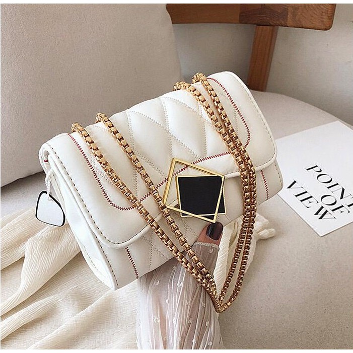 BJ1359 - BLACK/WHITE - TAS PESTA CLUTCH SLEMPANG JINJING TOTEBAG HANDBAG TALI RANTAI TAS WANITA FASHION IMPORT MODIS ELEGAN TERMURAH TERLARIS TERBARU BAGSTORE JAKARTA TAS BATAM VC86714 ELJ359 BQ2657 LT1086 CR7100