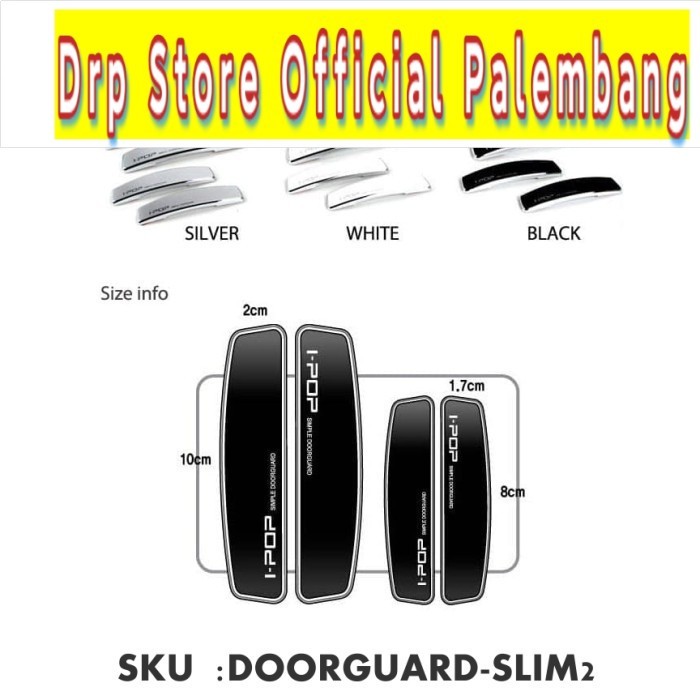 Door Guard SLIM Karet Pelindung Pintu Mobil Warna Model ipop - Putih