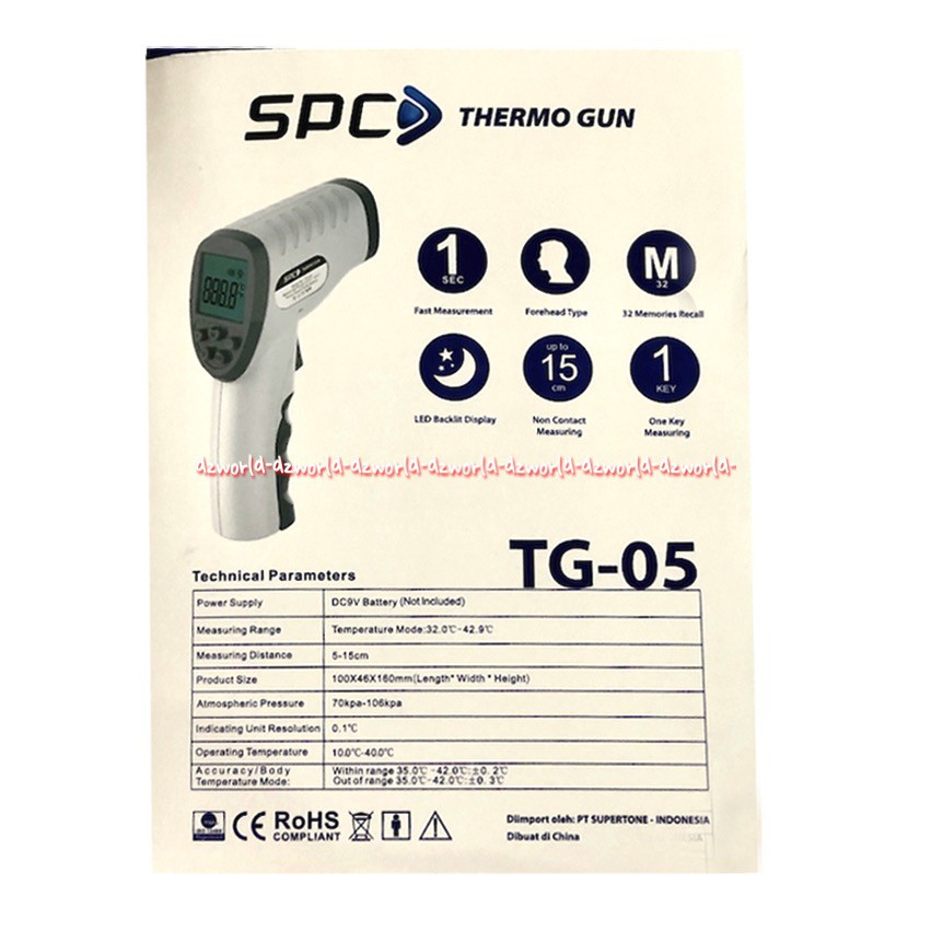 SPC Thermo Gun TG-05 Alat Thermometer infrared Infra Red Pengukur Suhu Termometer Gun