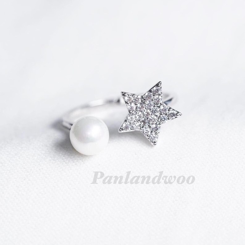 Panlandwoo - Cincin Rhodium Wanita Danique Adjustable