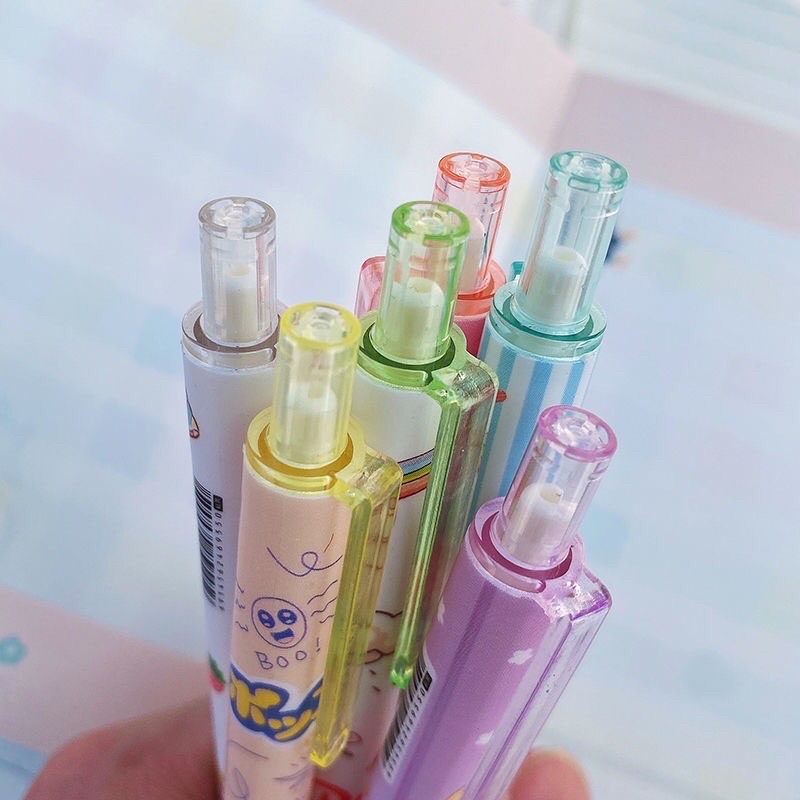 1 Buah Pen Gel Fancy Retractable Black Refill Cute Animals Girls Aesthetic Kawaii Japanese Lovely Pink Style Kiyowo Pulpen Minimalis Tinta Hitam Mekanik Unik Lucu Gaya Korea Karakter Kartun Anak Perempuan Hewan Peliharaan Pelajar Viral Estetik Bunny Bear