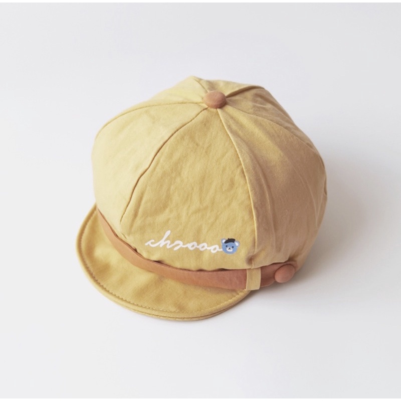Topi Beret Anak Bayi Balita Model Mooo Unisex Anak Laki Laki Anak Perempuan Import-Kuning
