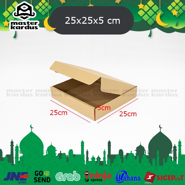 

Kotak Box Pizza Diecut Ukuran 25x25x5 cm Polos