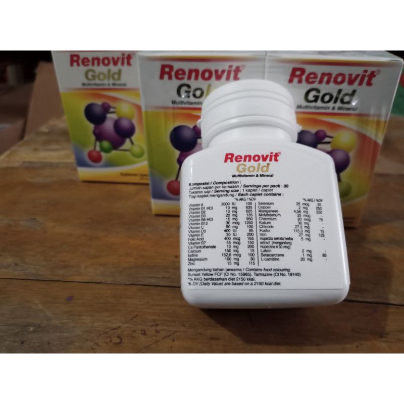 RENOVIT GOLD BOTOL ISI 30 TABLET - ED 05/2025