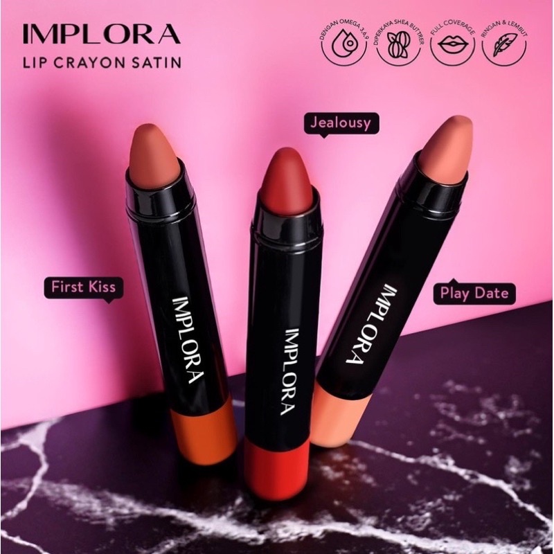 IMPLORA LIP CRAYON SATIN ORIGINAL BPOM