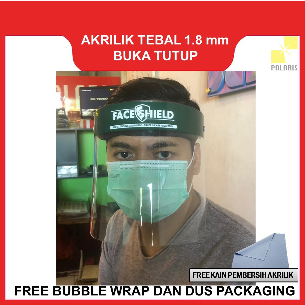 MASKER MUKA AKRILIK MASKER WAJAH ACRYLIC BUKA TUTUP