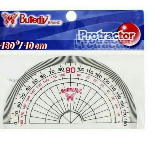 

Terbaru! Butterfly penggaris Busur 180 Derajat 180/10 CM 1BOX / 48Pcs ~