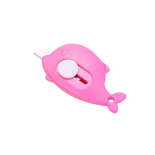 

BWDO Cutter Cuter Mini Pembuka Paket Pisau Karakter Flying Dolphin Tajam Kuat Warna Warni