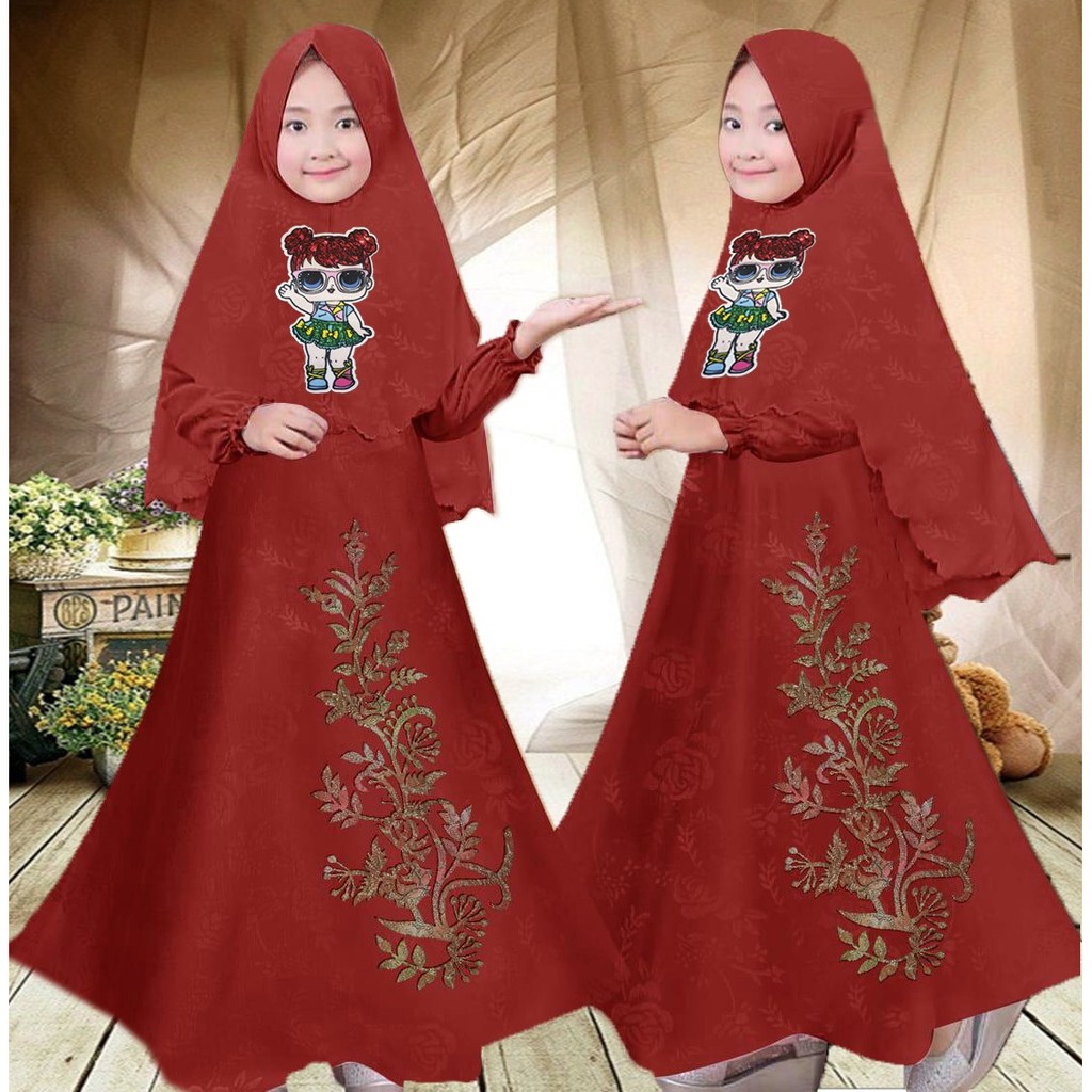 HOPYLOVY - Gamis LED Anak Bunga Usia 8 9 10 tahun