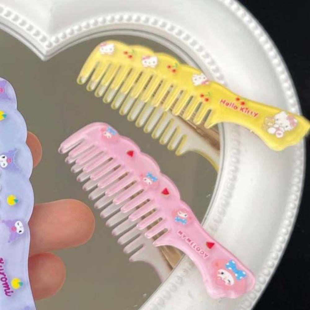 NEEDWAY Sisir Hair Clip Sisir Mini Gadis Memperbaiki Fringe Barrette Melody Cinnamon Dog Anjing Telinga Besar Gaya Korea