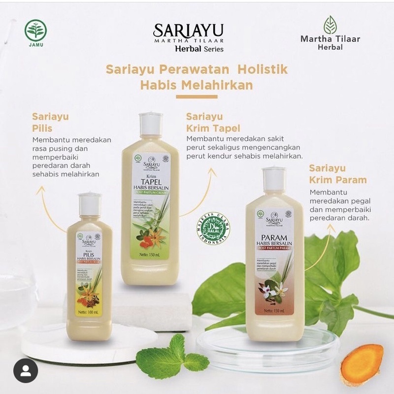 SARIAYU JAMU HABIS BERSALIN PAKET (PARAM, PILIS, TAPEL) LEBIH HEMAT/MURAH