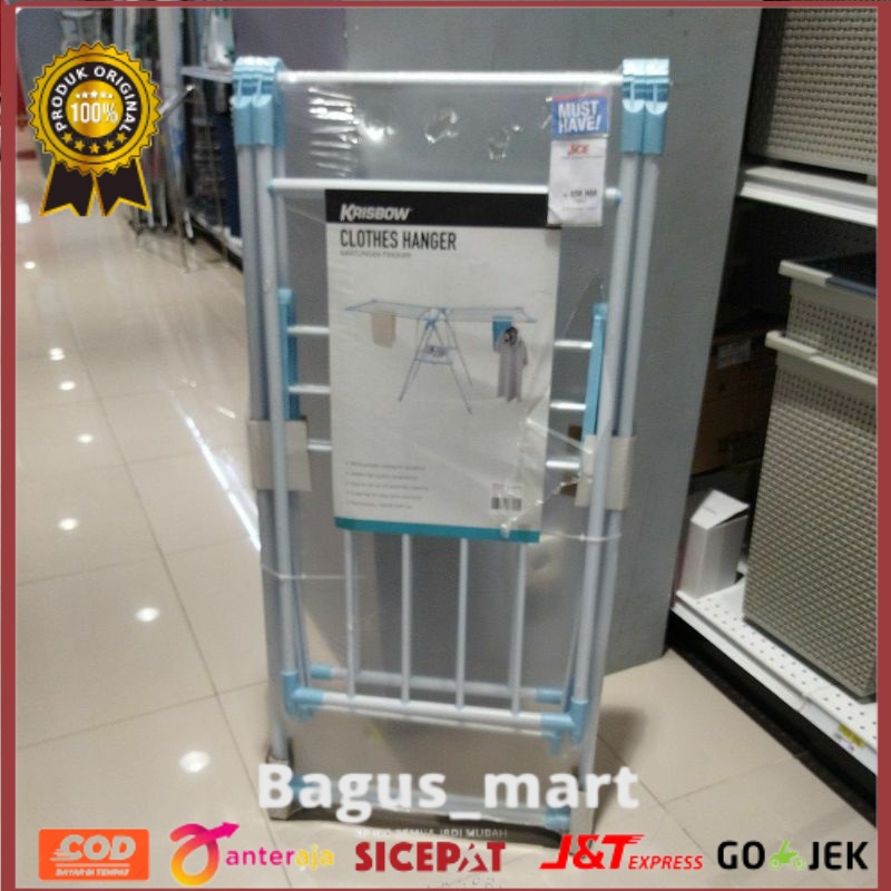 Krisbow Jemuran Pakaian Lipat - Medium/jemuran pengering outdoor