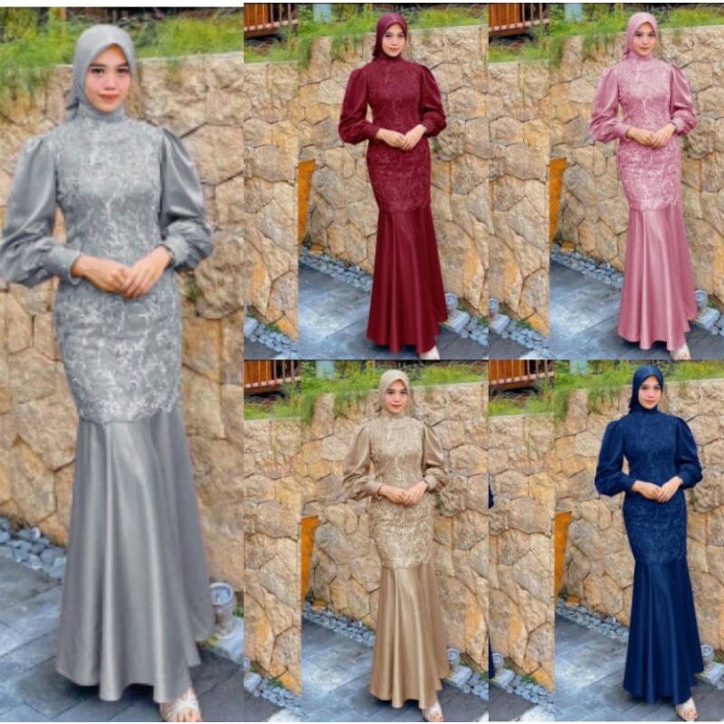 SIZE - M/L//XL/XXL/Busana Muslim Gamis Murah Gaun Pesta Muslimah Baju Pesta Kondangan Mewah Couple