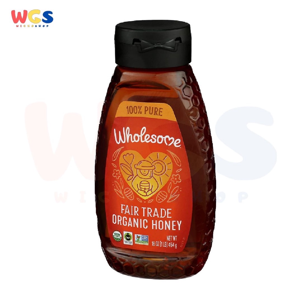 Wholesome Sweeteners Fair Trade Organic Honey Non GMO 16oz 454g