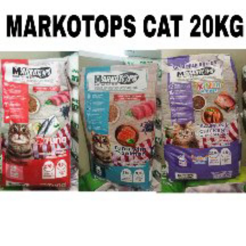 Cat Food MARKOTOPS Kitten and Mother 20 kg Salmon Chicken ( GOJEK) makanan Kucing murah