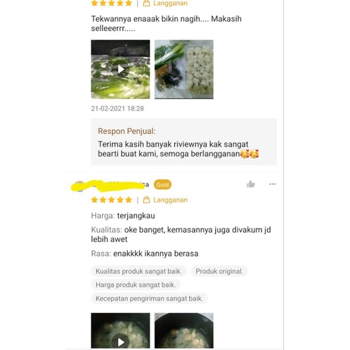 

Tekwan Ikan Tenggiri 500g 5-6 Porsi Gurih