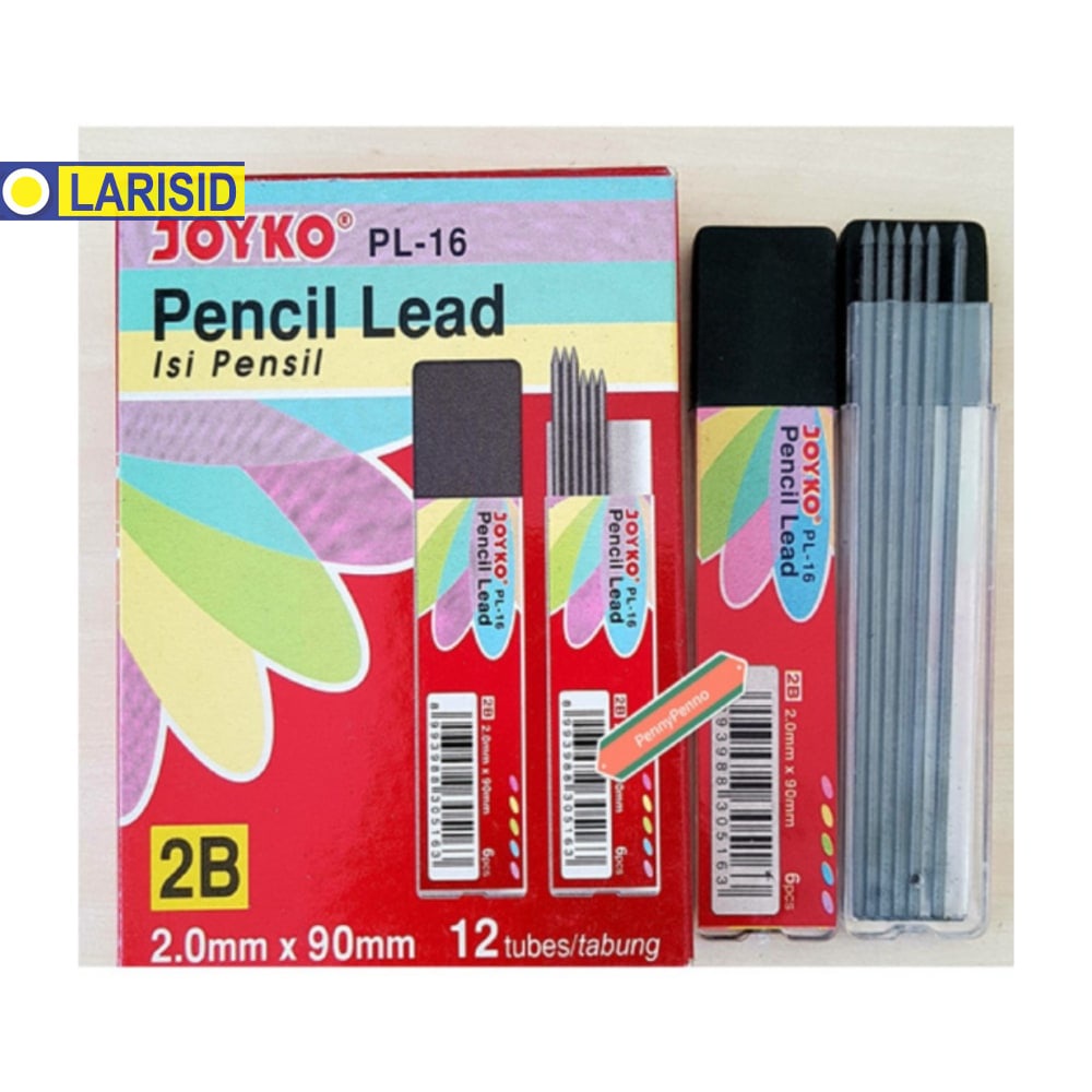 

ISI PENSIL 2B JOYKO 2MM PL-16 REFIL MEKANIK PL16