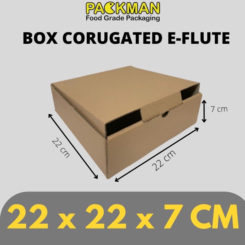 

KARDUS 22x22x7 cm / BOX KARTON CORUGATED DIE CUT E-FLUTE / AKSESORIS ONLINE