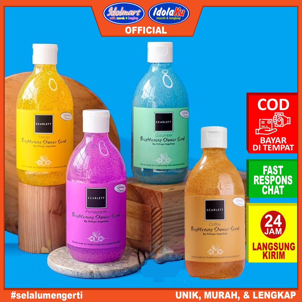 IDOLAKU Scarlett Whitening Shower Scrub 300ml