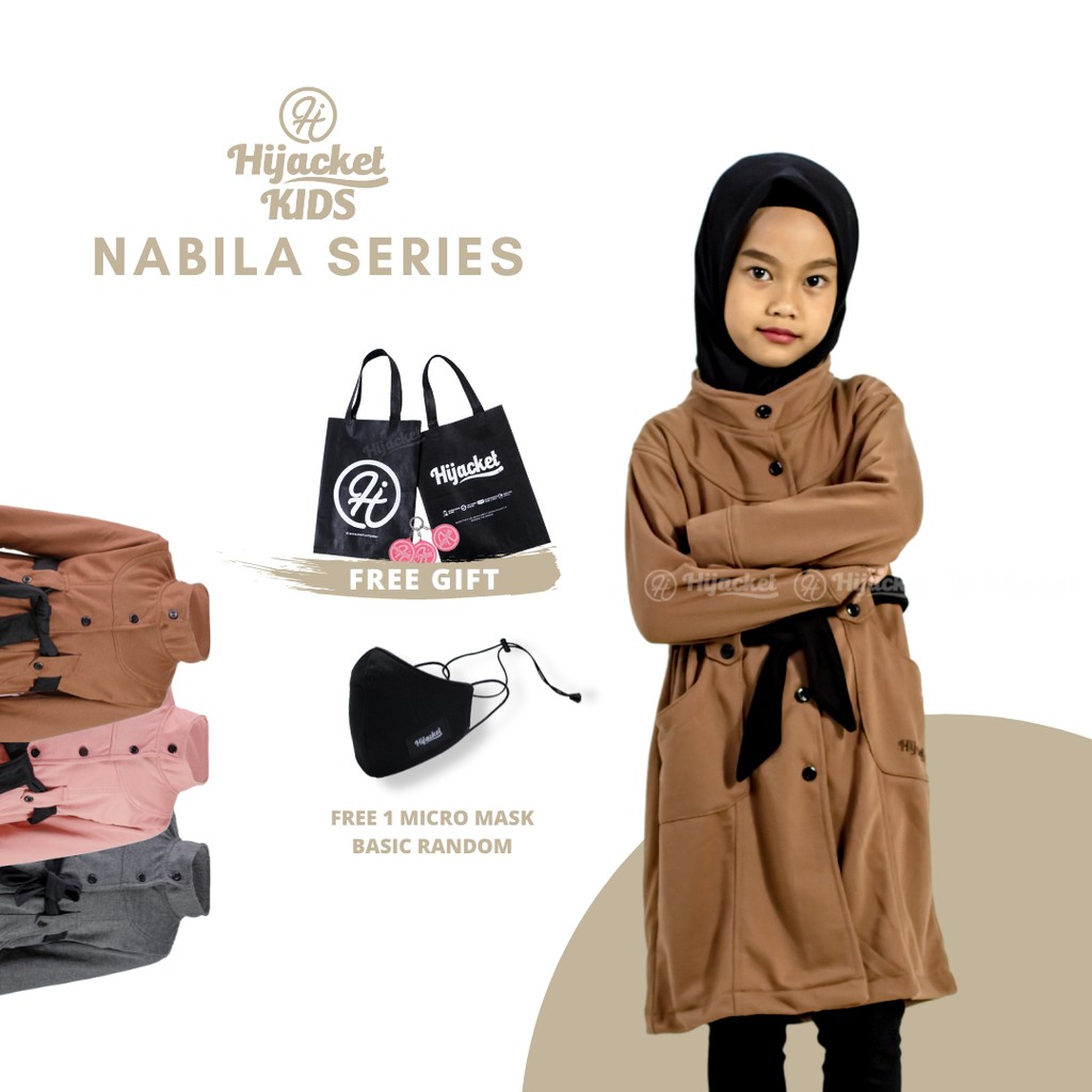 Hijacket Kids Nabila Muslimah / Jaket Hijaber Anak Muslimah