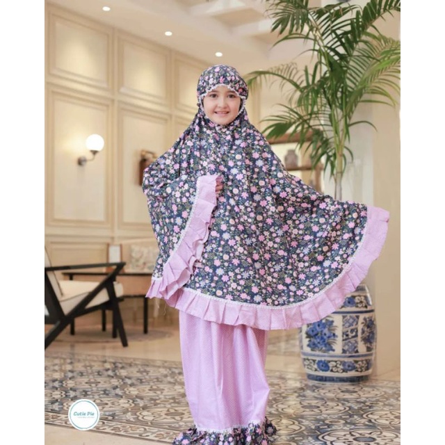 Afsheenastore Mukena Anak Aster Prayer Set By Cutepie / Bisa Couple