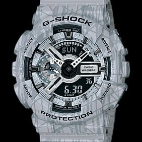 Casio Gshock Denim GA-110 Analog Digital Box Fullset - Autolight