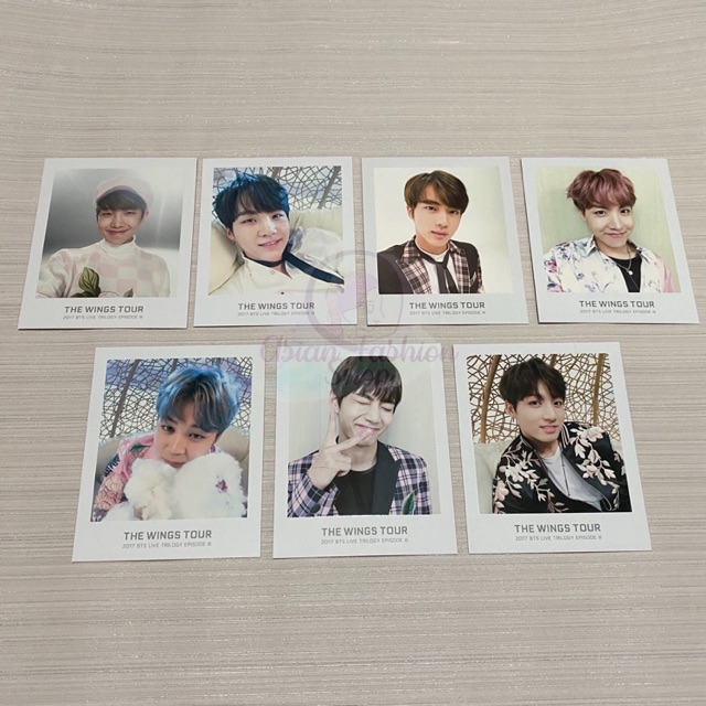 BTS Wings Tour Official MD Photocard from Ticket Album