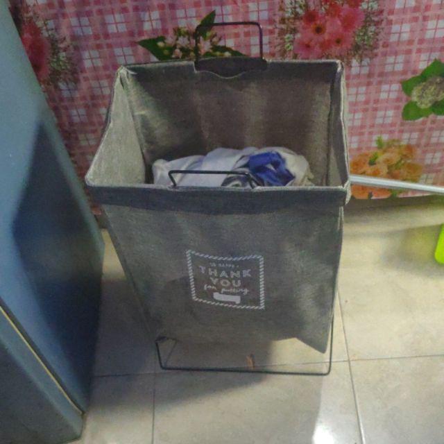 Folding Linen Laundry Basket Barrel Storage Basket Toy Storage Box