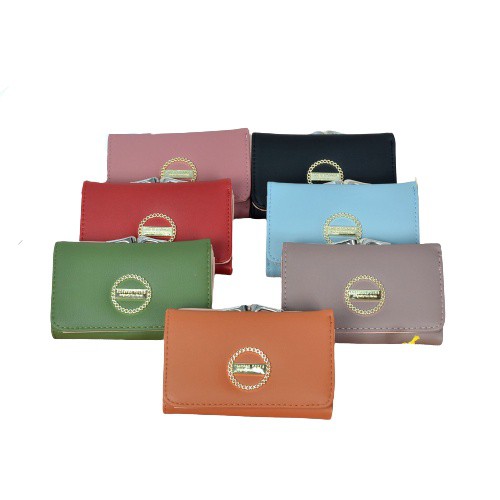 Dompet Lipat Behel Sedang Motif FY Chain Ring Wanita Import 2407-20