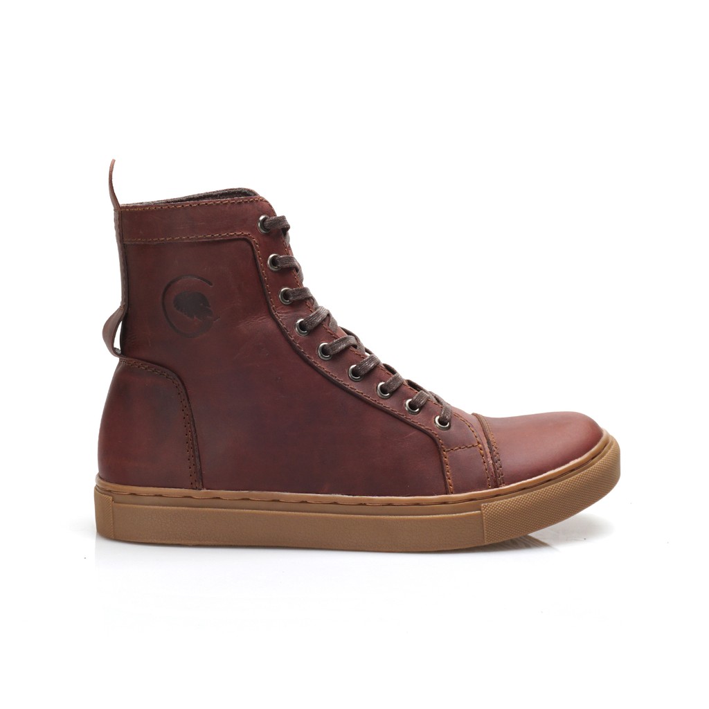 Khafra Brown | Sepatu Vintage Klasik High Hi Pria/Cowok/Men Boots Original Footwear | FORIND Greata