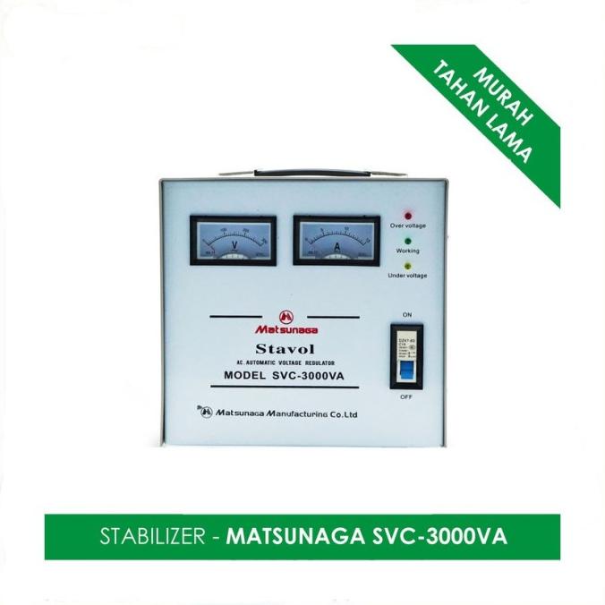 Matsunaga Stavolt Svc 3000W Stabilizer Svc 3000Va Mts 3000 Watt