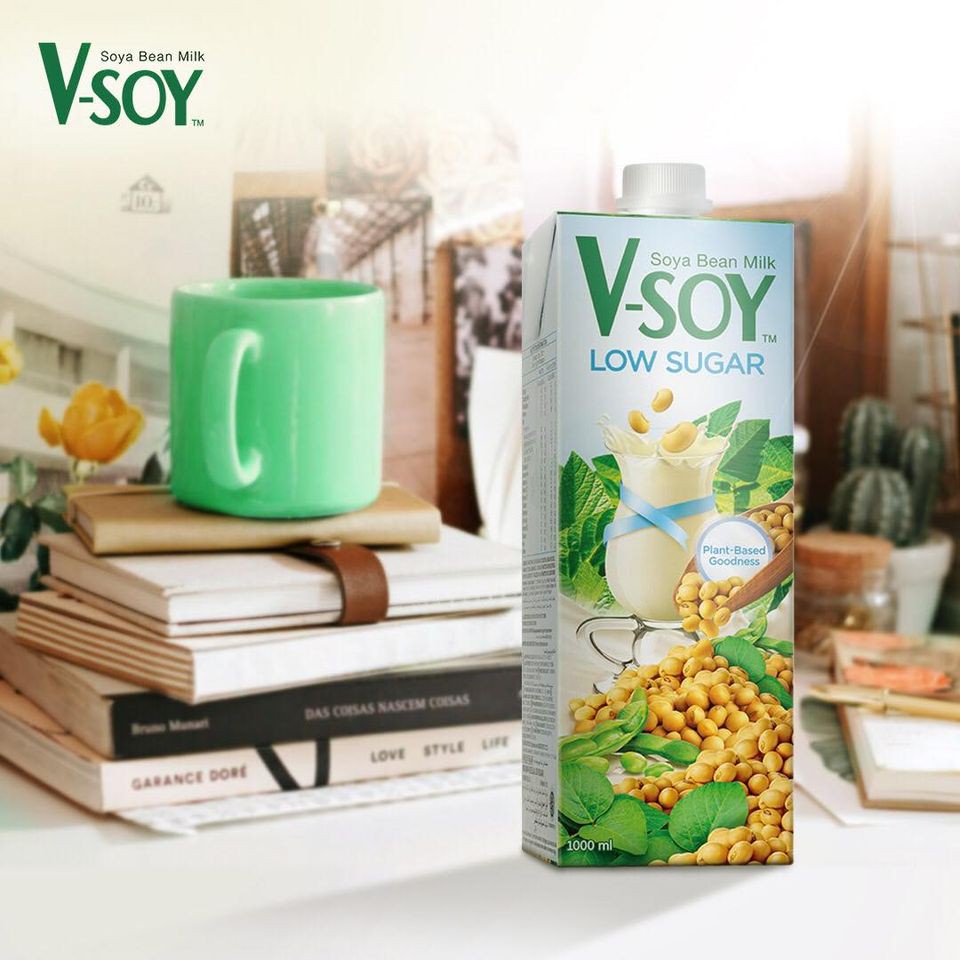 

V-SOY SOYA BEAN MILK LOW SUGAR (Susu Kacang Kedelai) 1LT