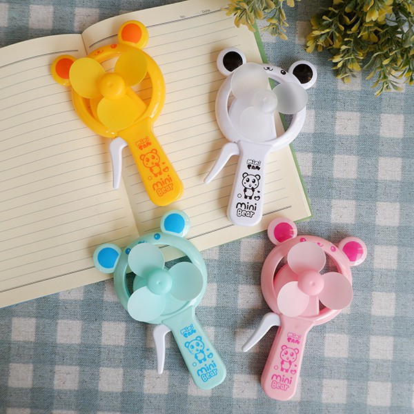 MINI FAN / KIPAS ANGIN TANGAN MANUAL KARAKTER MINI BEAR