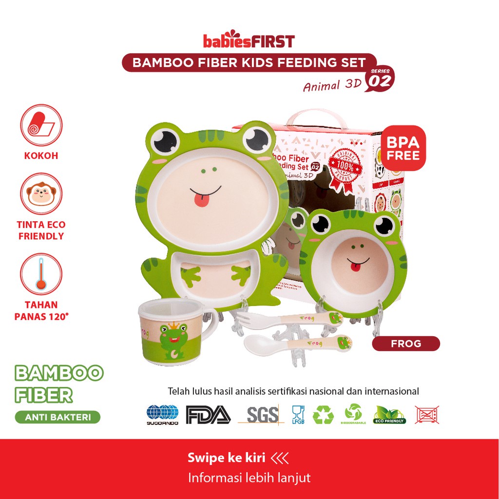 Babiesfirst Bamboo Fiber Feeding Set / Tempat Makan Anak / Set Piring Makan Anak