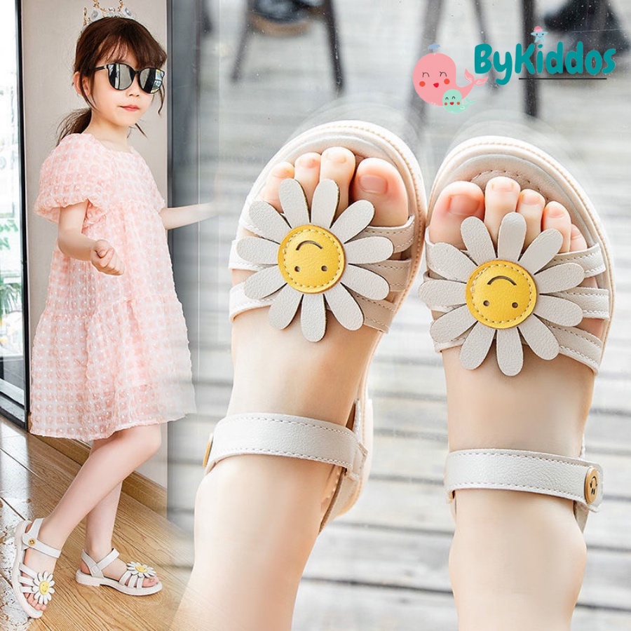 ByKiddos - SMILE EONNI Sandal Anak Perempuan Bahan Karet Model Lucu 3-9 Tahun Import / Sandal Karet Anak Import