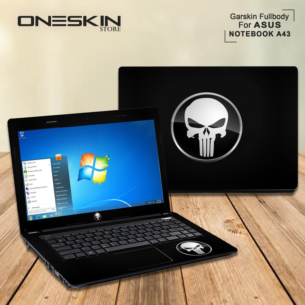 Garskin Laptop Cover Asus A43 A43S A43SA-VX022D A43SA-VX023D Fullbody