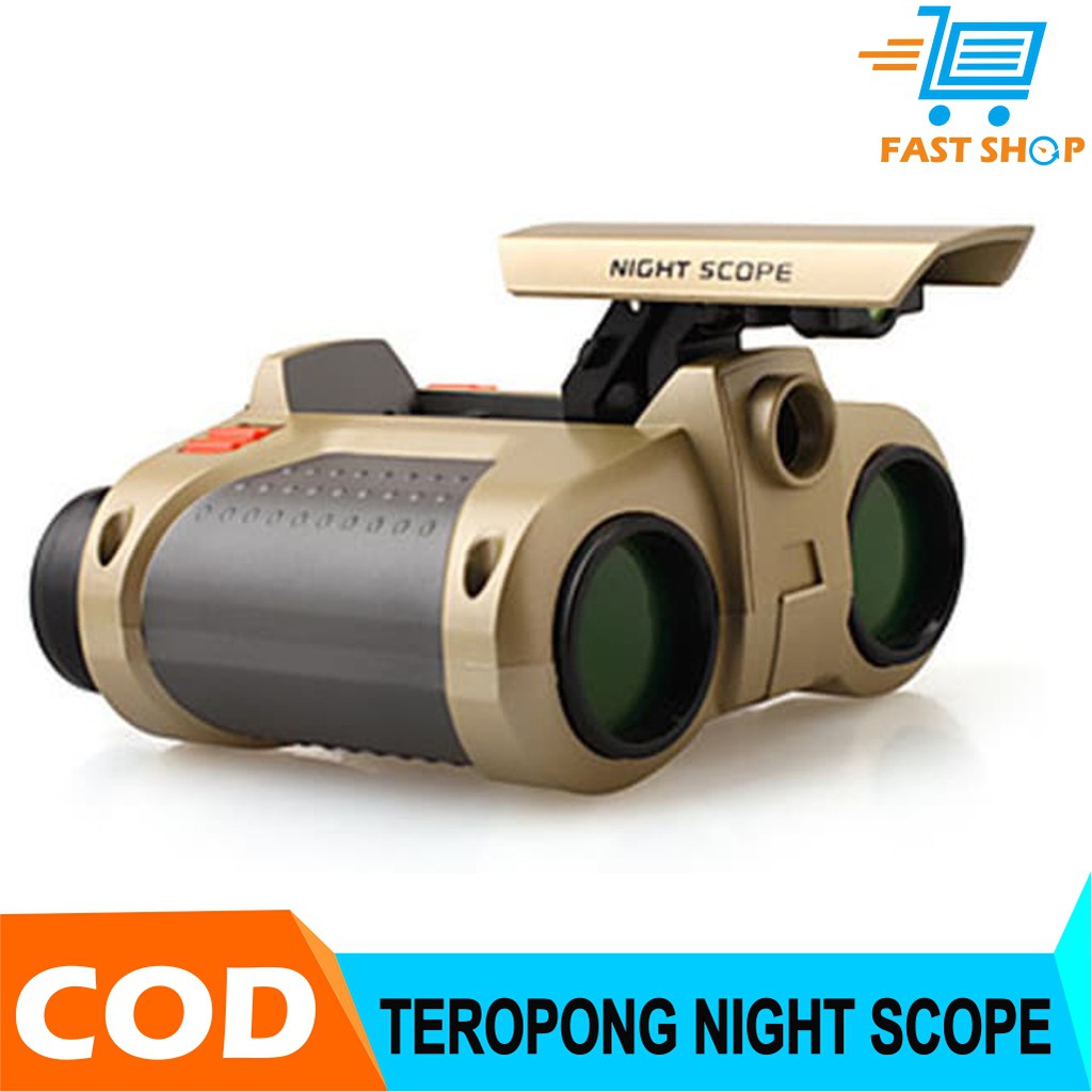 Teropong Night Scope 4 x 30mm Binoculars with Pop-Up Light