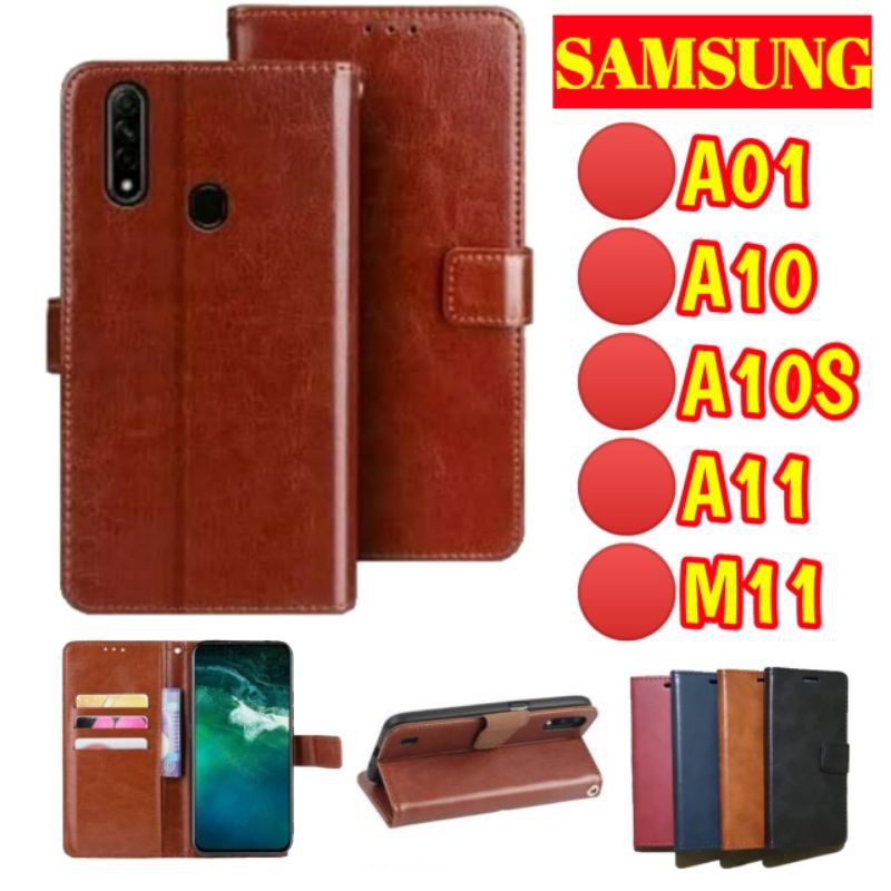 flip case samsung A01 / A10 / A10S / A11 / M11 DOMPET