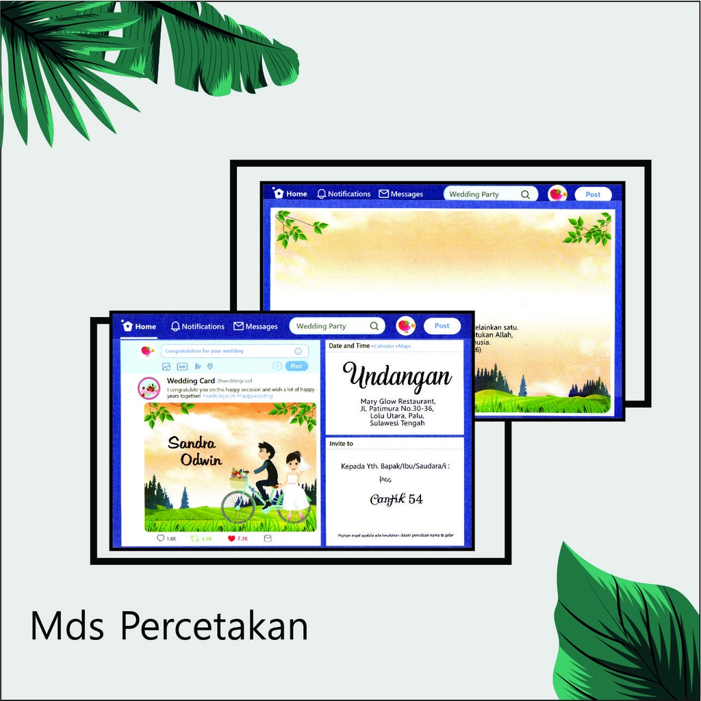 

Undangan Pernikahan Unik, Vintage, Rustic